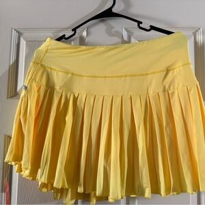 Sunny Yellow Pleated Golf Skirt